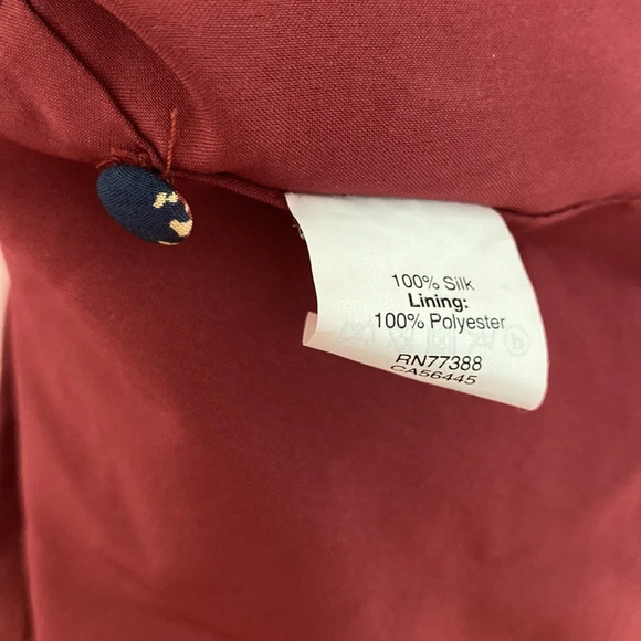 Madewell 100% Silk Lace-Up Dress in Assam Floral Babydoll Dress Fall Print Rust - Picture 10 of 11